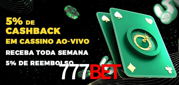 Promoções do cassino ao Vivo 777bet
